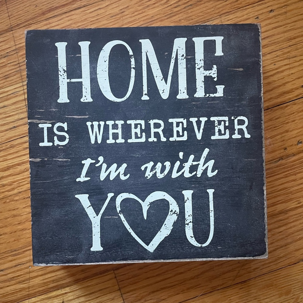 Charming Black and White Wall Decor Sign